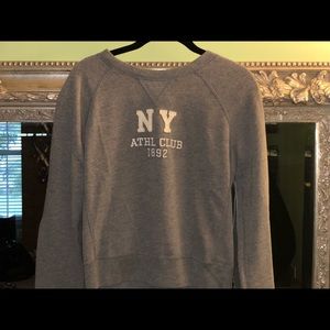 Gray crew neck